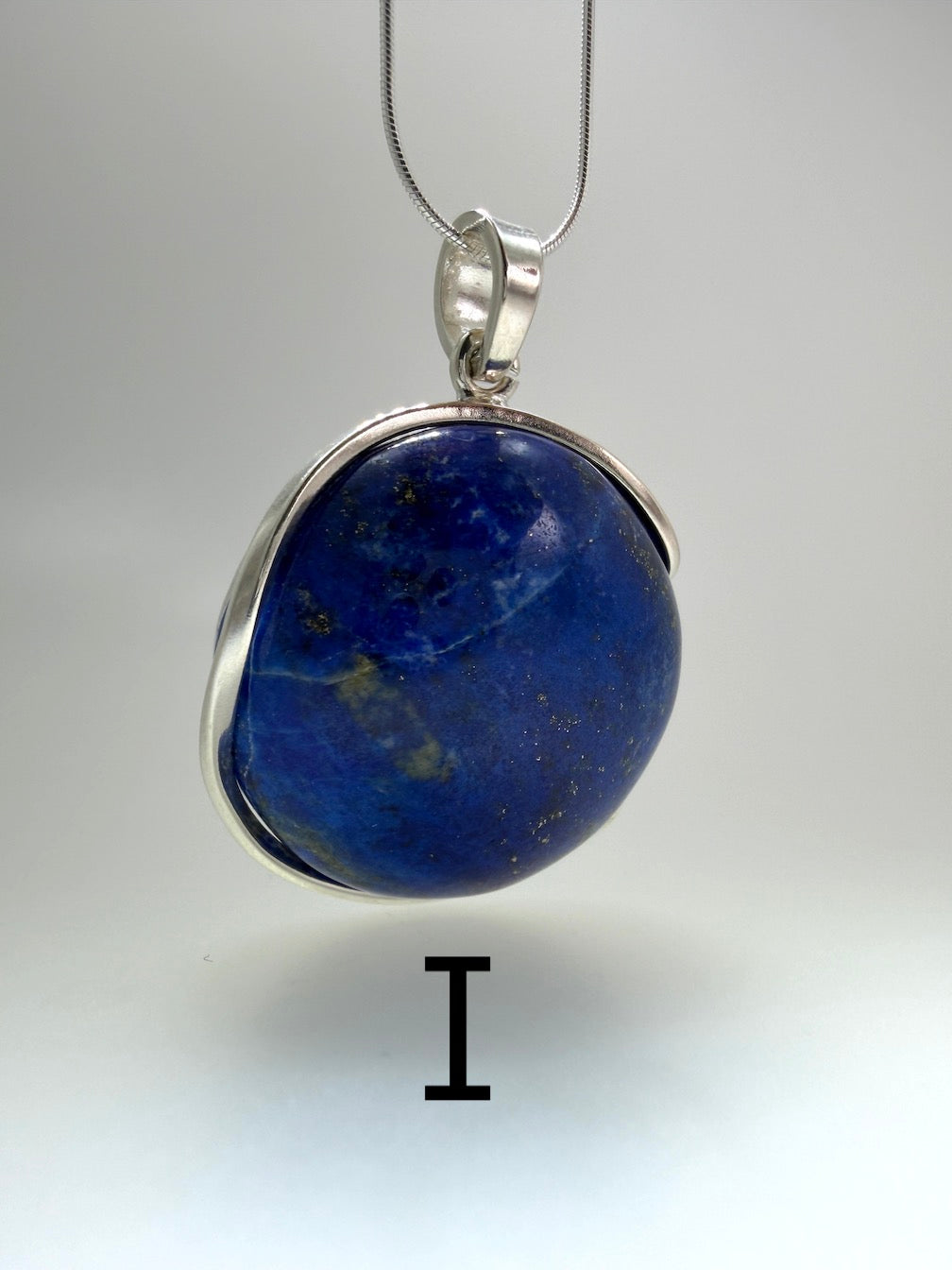 Blue Lapis Lazuli Pendant Necklace in Sterling Silver