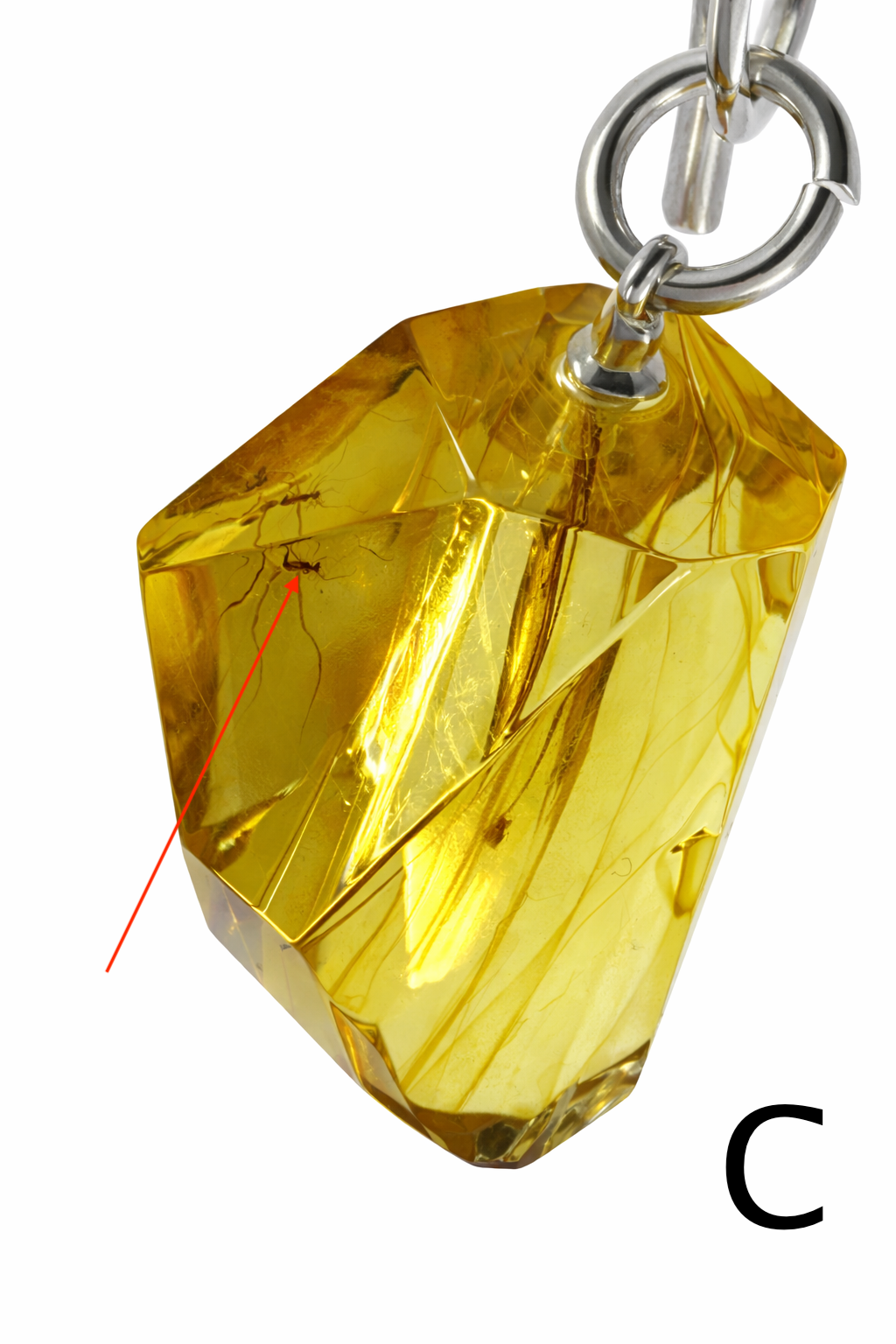 Lemon Baltic Amber Pendant Necklace, Faceted Amber Pendant, Honey Amber Bead Necklace, Sterling Silver Toggle, Insect Inclusion Amber, One of a Kind