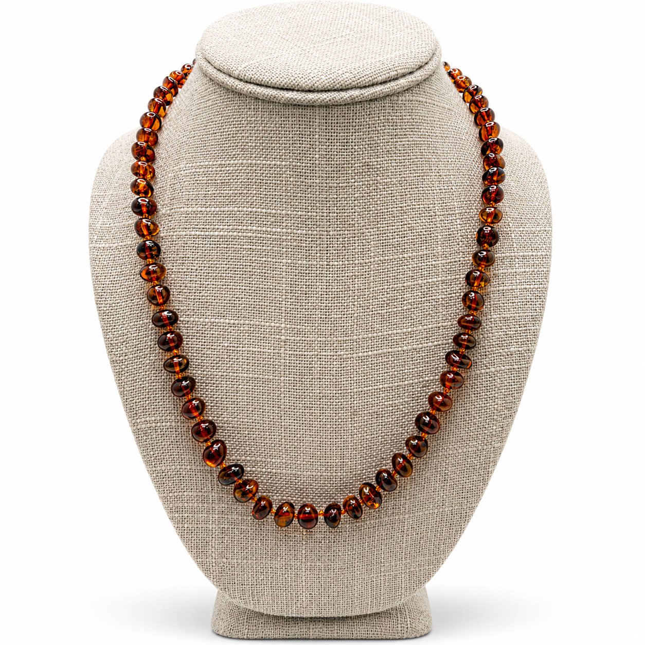 Genuine Baltic Amber Mother & Baby Matching Necklace Set – Honey Amber Beaded Necklace – Knotted Amber – Teething Necklace