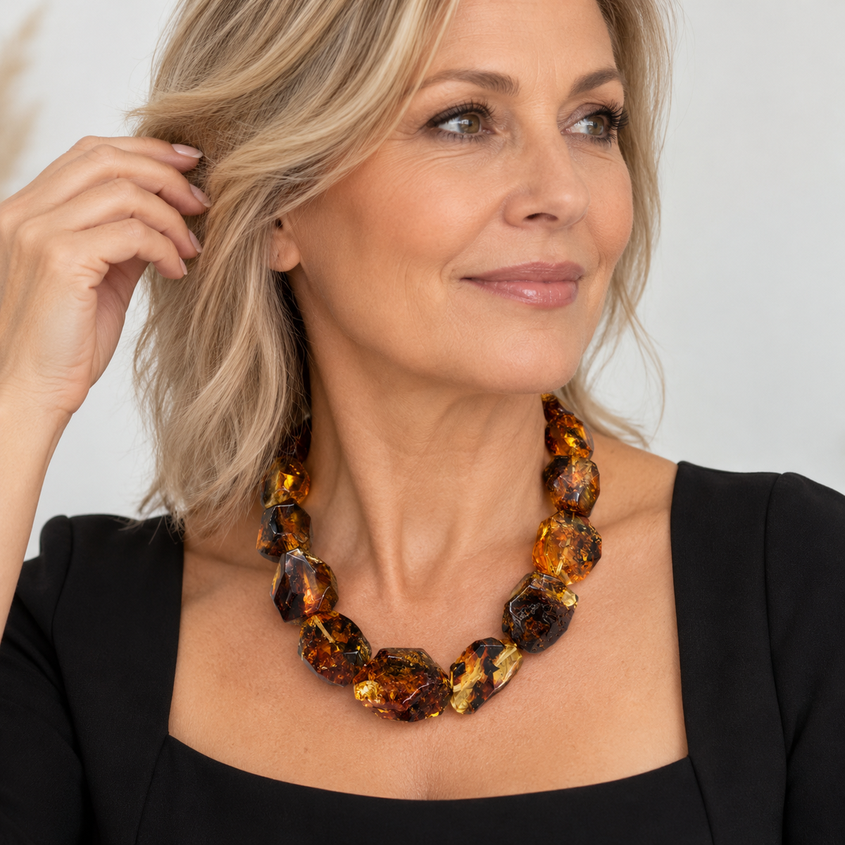 Museum Quality Baltic Amber Necklace & Matching Bracelet – Rare Natural Green Lemon Amber – One of a Kind Statement Jewelry