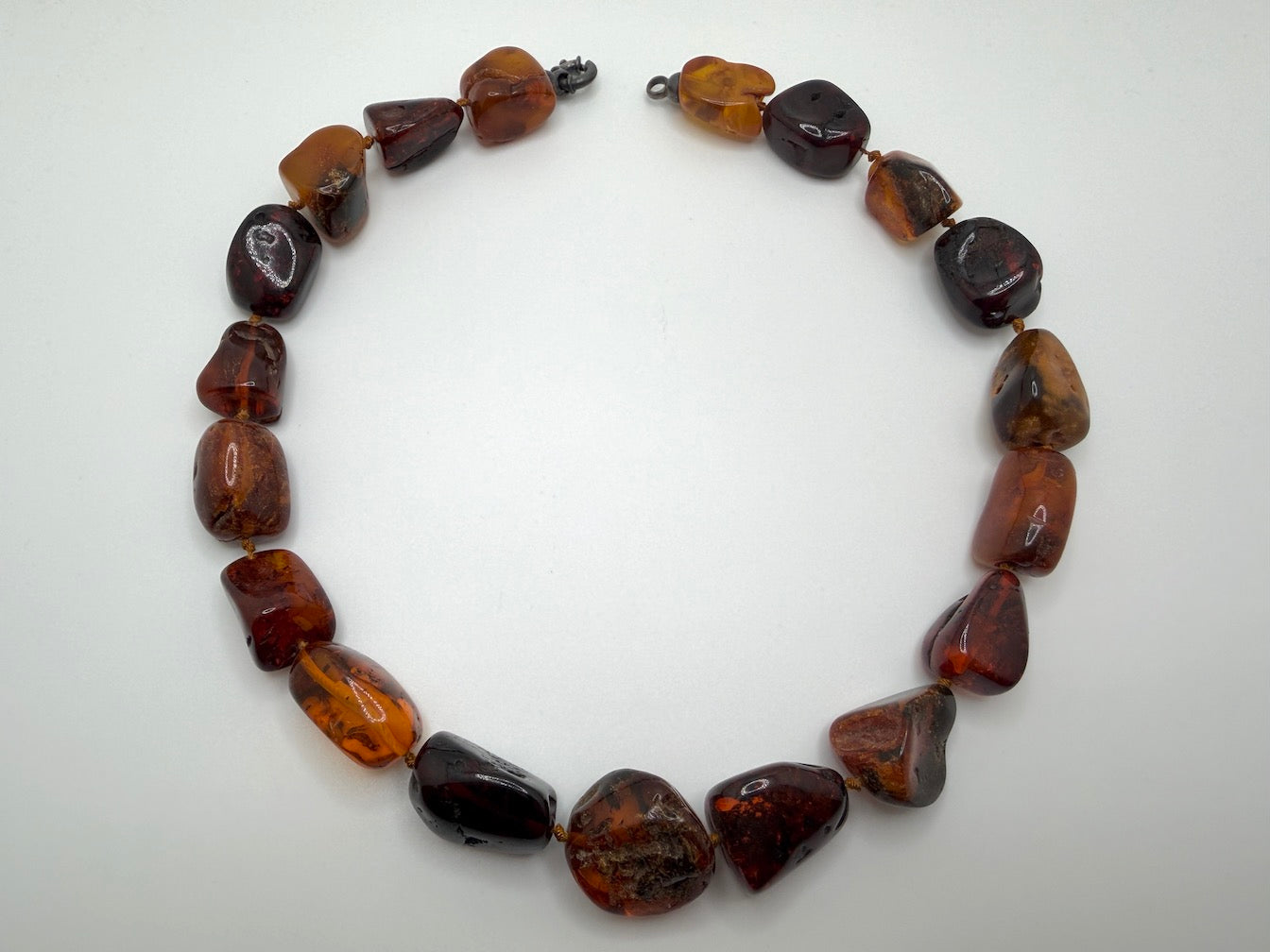 Museum Quality Butterscotch Baltic Amber Necklace – Natural Tumbled Beads, 22” Statement Piece