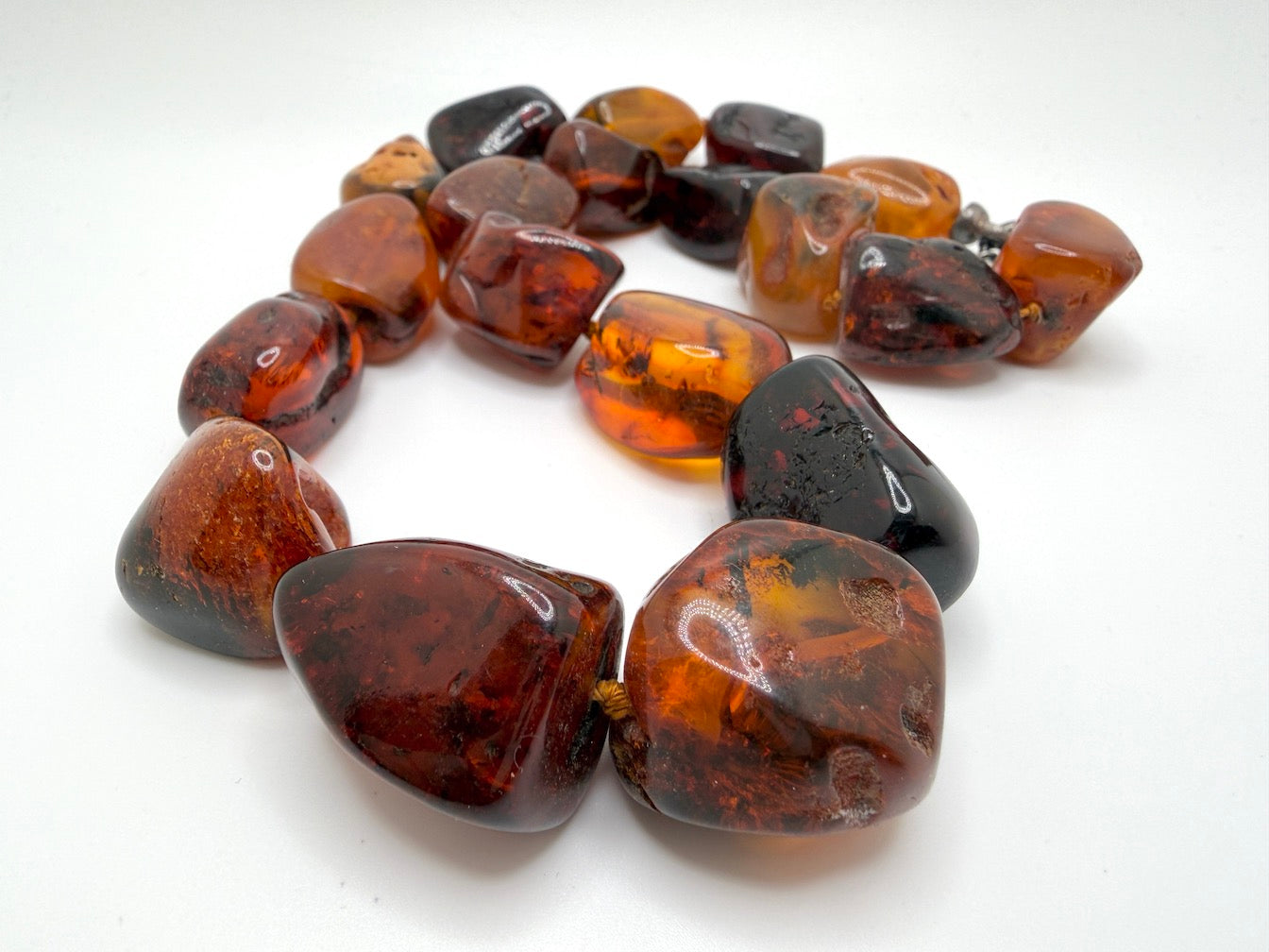 Museum Quality Butterscotch Baltic Amber Necklace – Natural Tumbled Beads, 22” Statement Piece