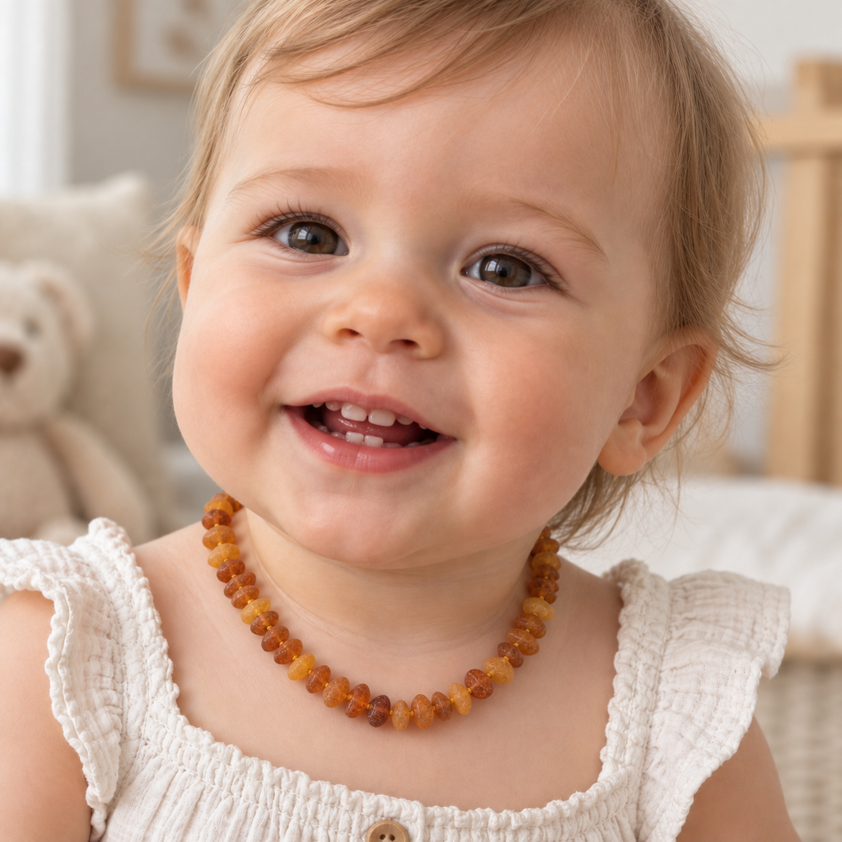 Natural Baltic Amber Baby Teething Necklace – Unpolished Amber Chips