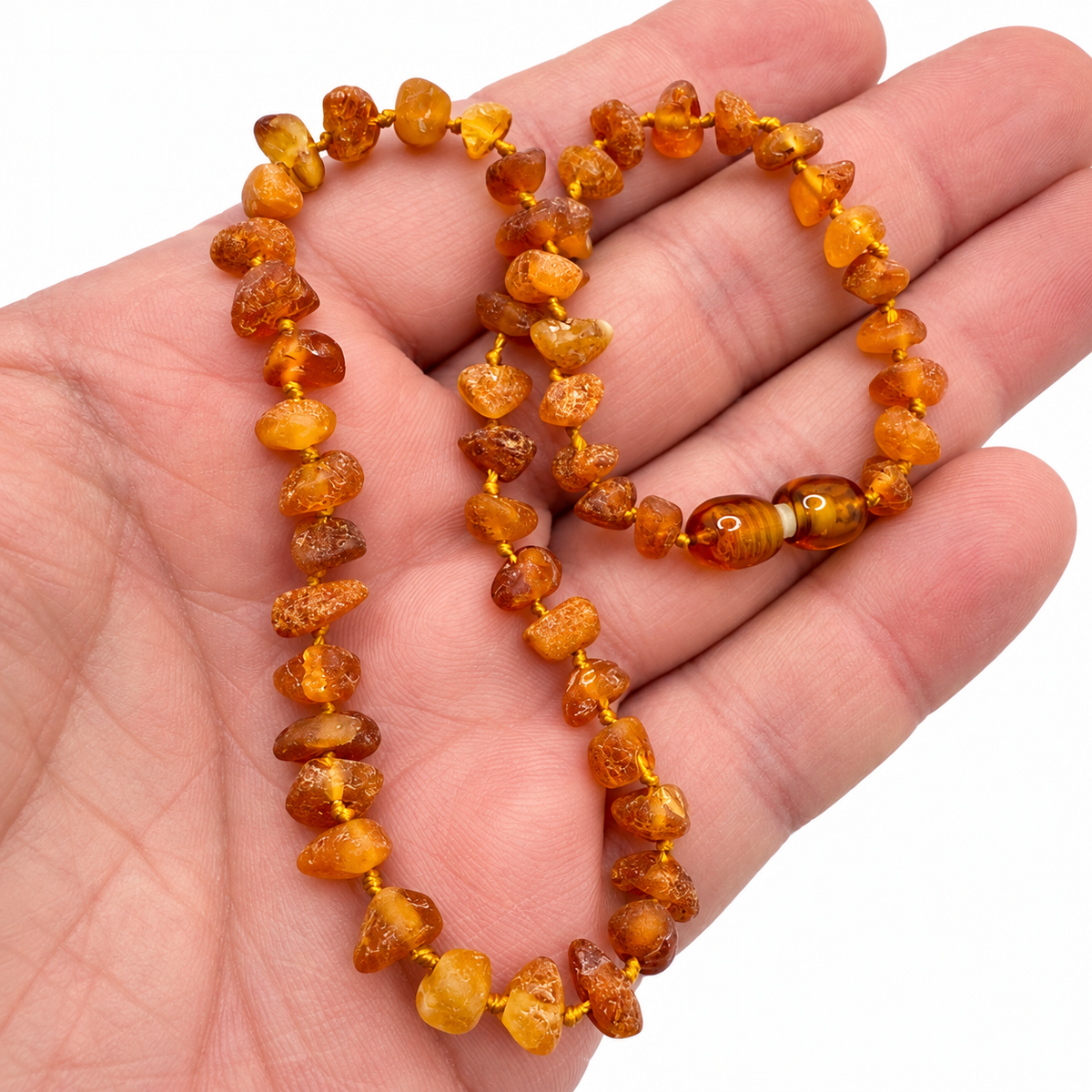 Natural Baltic Amber Baby Teething Necklace – Unpolished Amber Chips