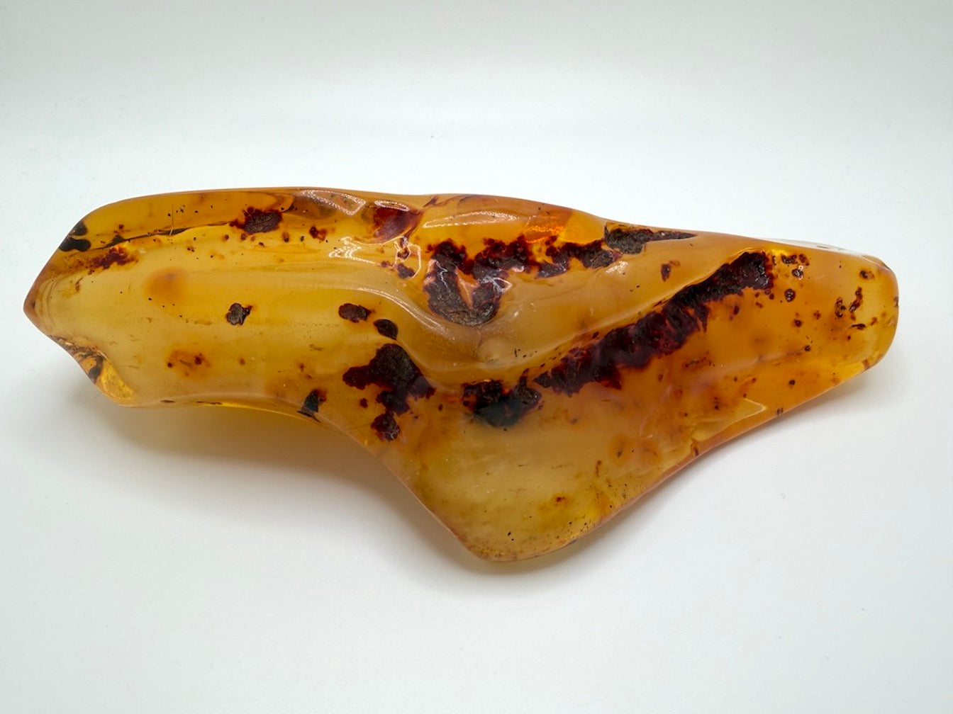 Natural Colombian Amber Chunk, Lemon Butterscotch Ombre Amber Specimen, Museum Quality - Rare Collector Stone