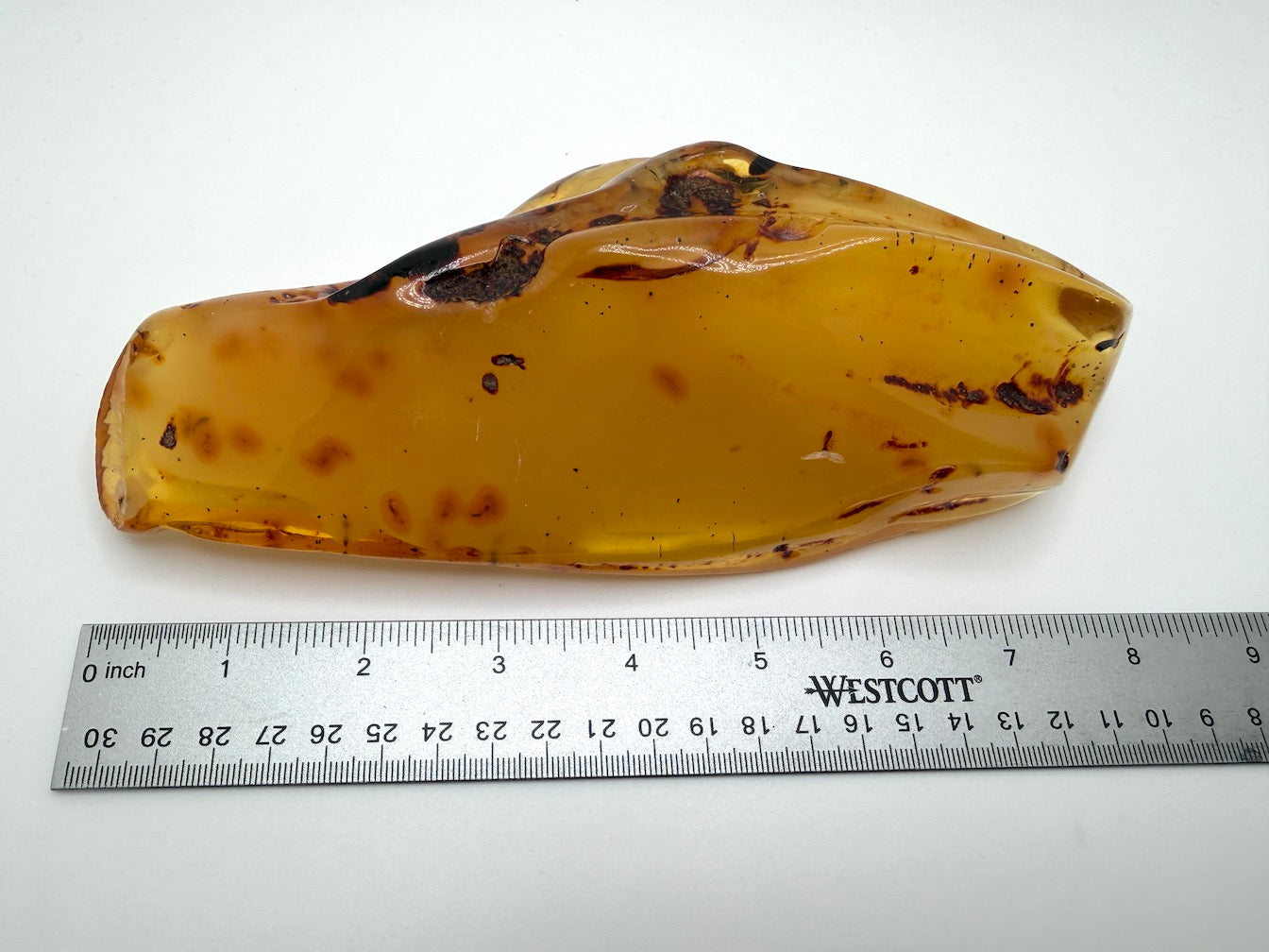 Natural Colombian Amber Chunk, Lemon Butterscotch Ombre Amber Specimen, Museum Quality - Rare Collector Stone