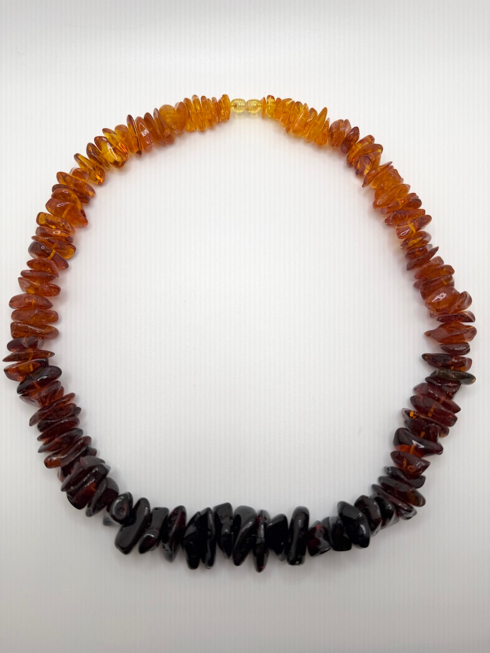 Ombre Baltic Amber Graduated Bead Necklace - Lemon thru Honey into Cherry