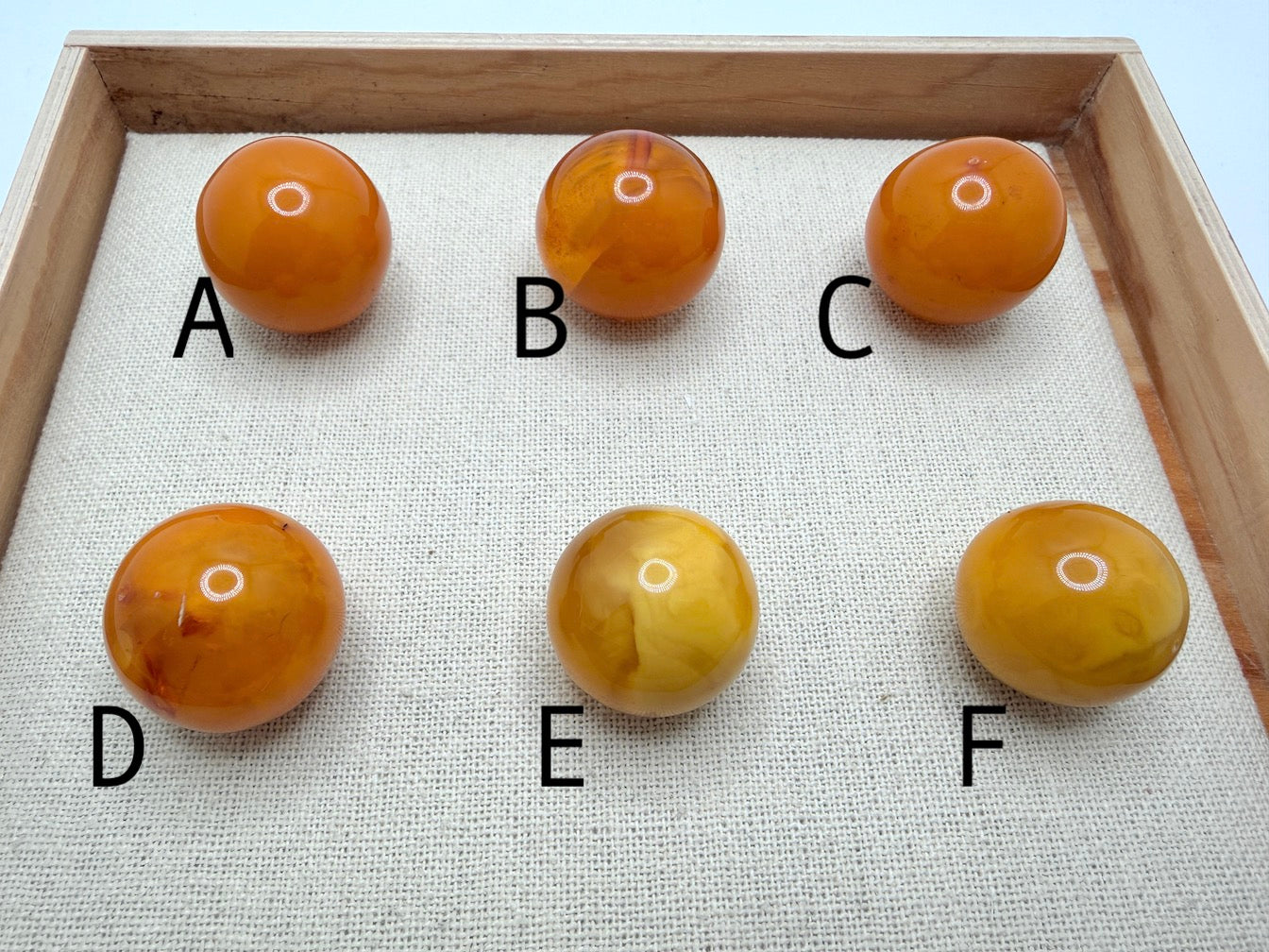 Oversized Baltic Amber Ball Pendant | Rare Butterscotch & Honey Yellow Amber | Large Perfect Round Drilled Amber Sphere