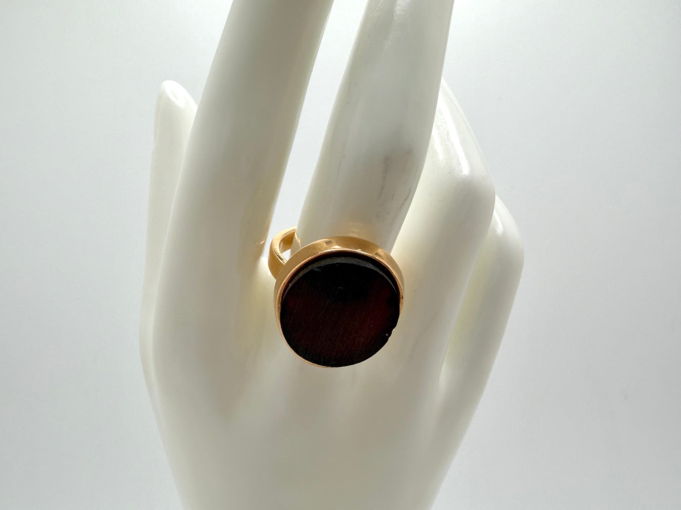 Sterling Silver Rose-Gold Plated & Genuine Cherry Baltic Amber Earrings + Ring Set
