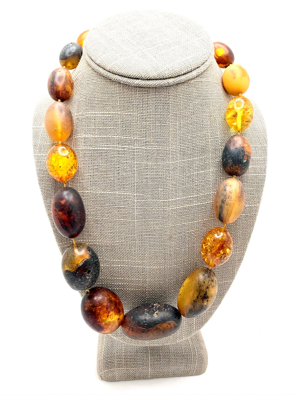 Museum Quality Butterscotch Baltic Amber Necklace – Natural Tumbled Beads, 22” Statement Piece
