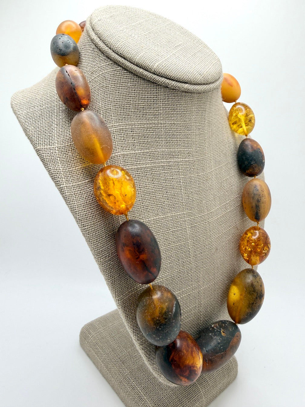Museum Quality Butterscotch Baltic Amber Necklace – Natural Tumbled Beads, 22” Statement Piece