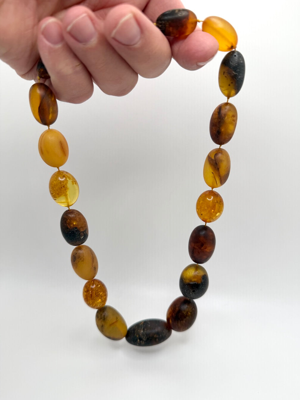 Museum Quality Butterscotch Baltic Amber Necklace – Natural Tumbled Beads, 22” Statement Piece