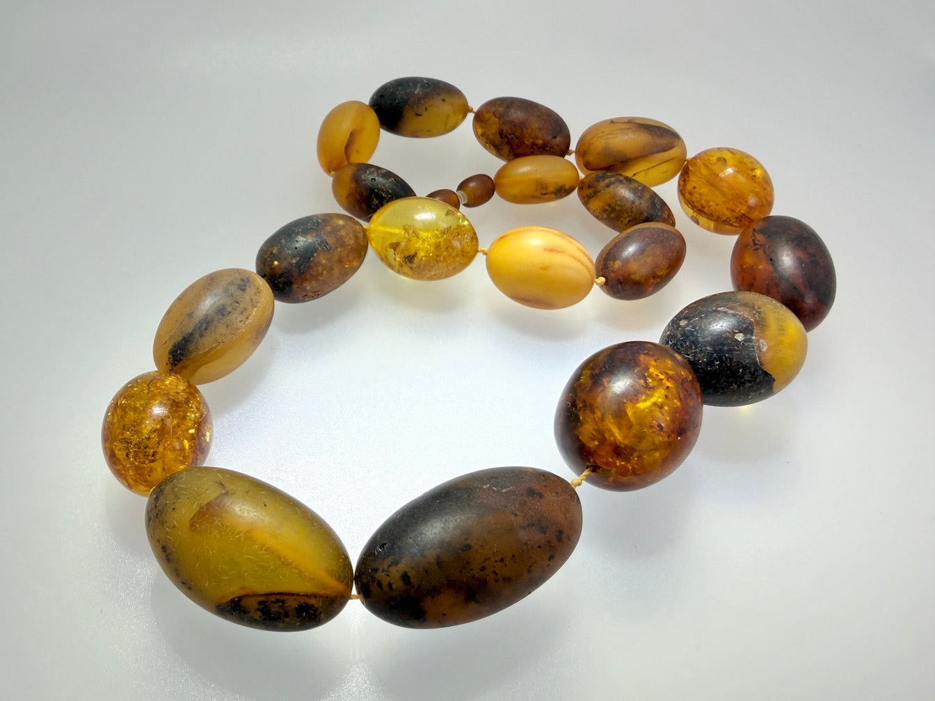 Museum Quality Butterscotch Baltic Amber Necklace – Natural Tumbled Beads, 22” Statement Piece