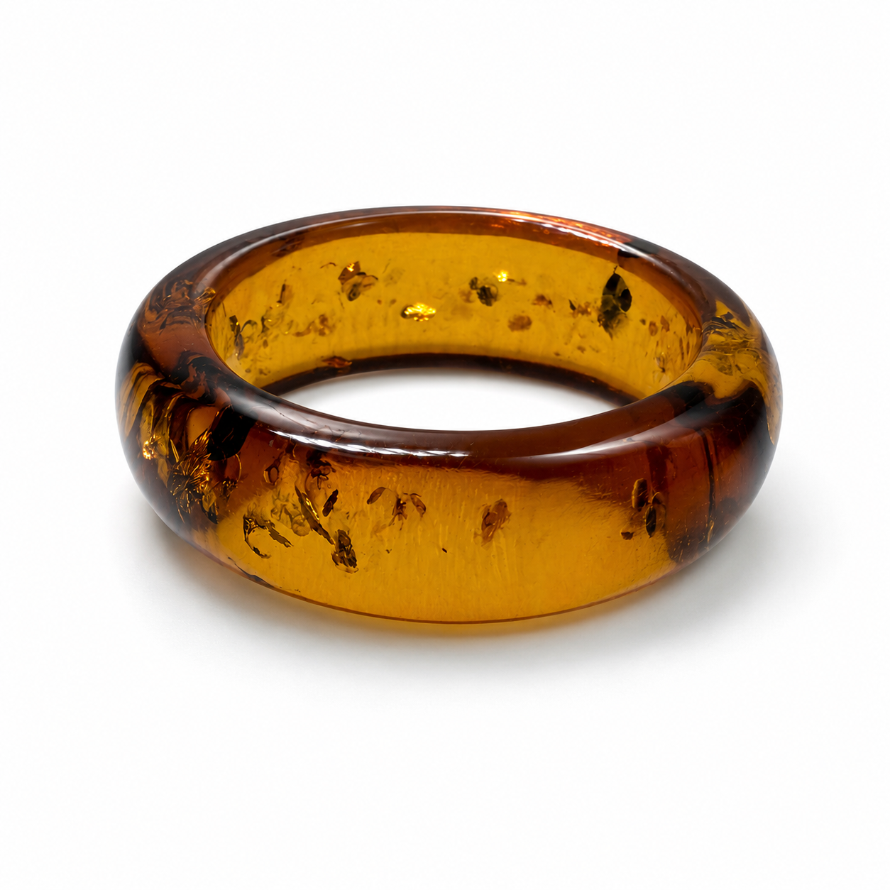 Genuine Baltic Amber Ring – Solid Amber Band Ring – Unisex Amber Ring – Lightweight Natural Jewelry – Sizes 7 8 9 10