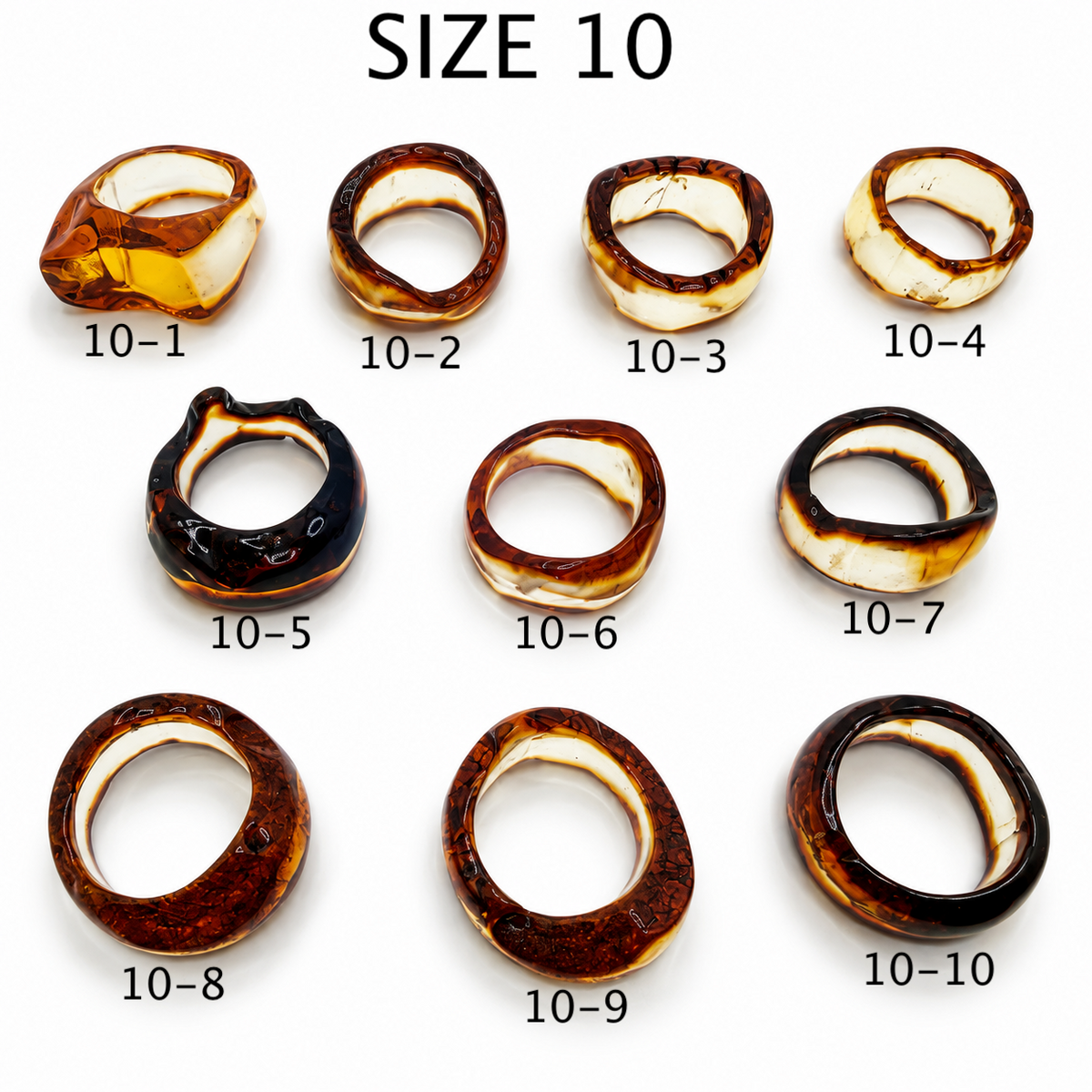 Rare Solid Baltic Amber Band Ring