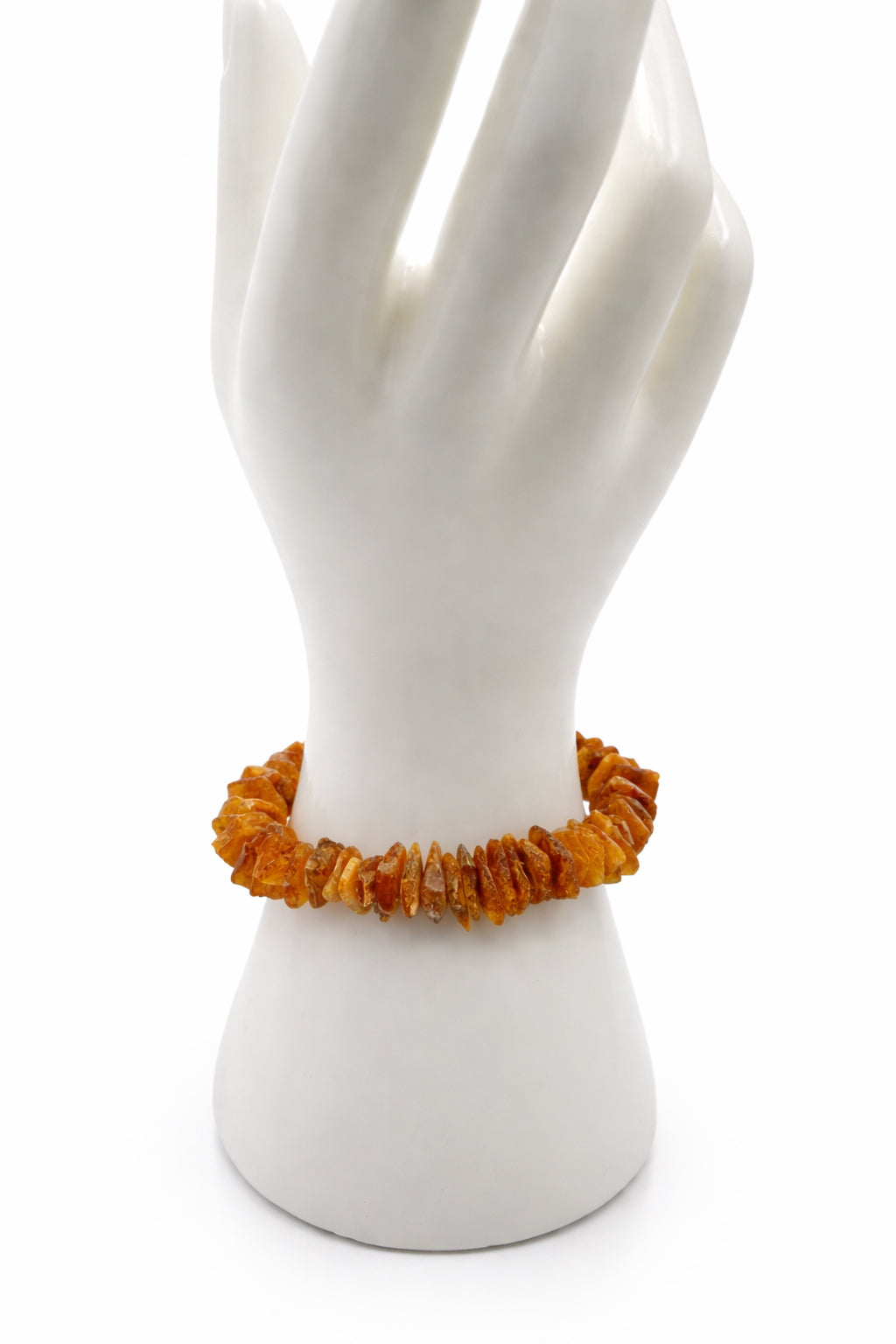 Genuine Baltic Amber Bracelet – Natural Unpolished Amber Chips – Honey, Butter & Yellow Tones – Stretch Bracelet – Lightweight Everyday Jewelry