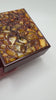 Baltic Amber Mosaic Jewelry Box | Solid Wood Keepsake Box | Honey & Butterscotch Ombre Amber Lid | Handmade Amber Gift Box | Magnetic Closure