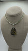 Handmade in Poland Green Baltic Amber Pendant with Sterling Silver & Ombre Leather Necklace