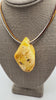 One of a kind Butterscotch Amber necklace on multi leather with silver clasp