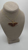 Gold Plated Sterling Silver Honey Baltic Amber Butterfly Pendant Necklace – Handmade in Poland, Museum Quality Statement Piece