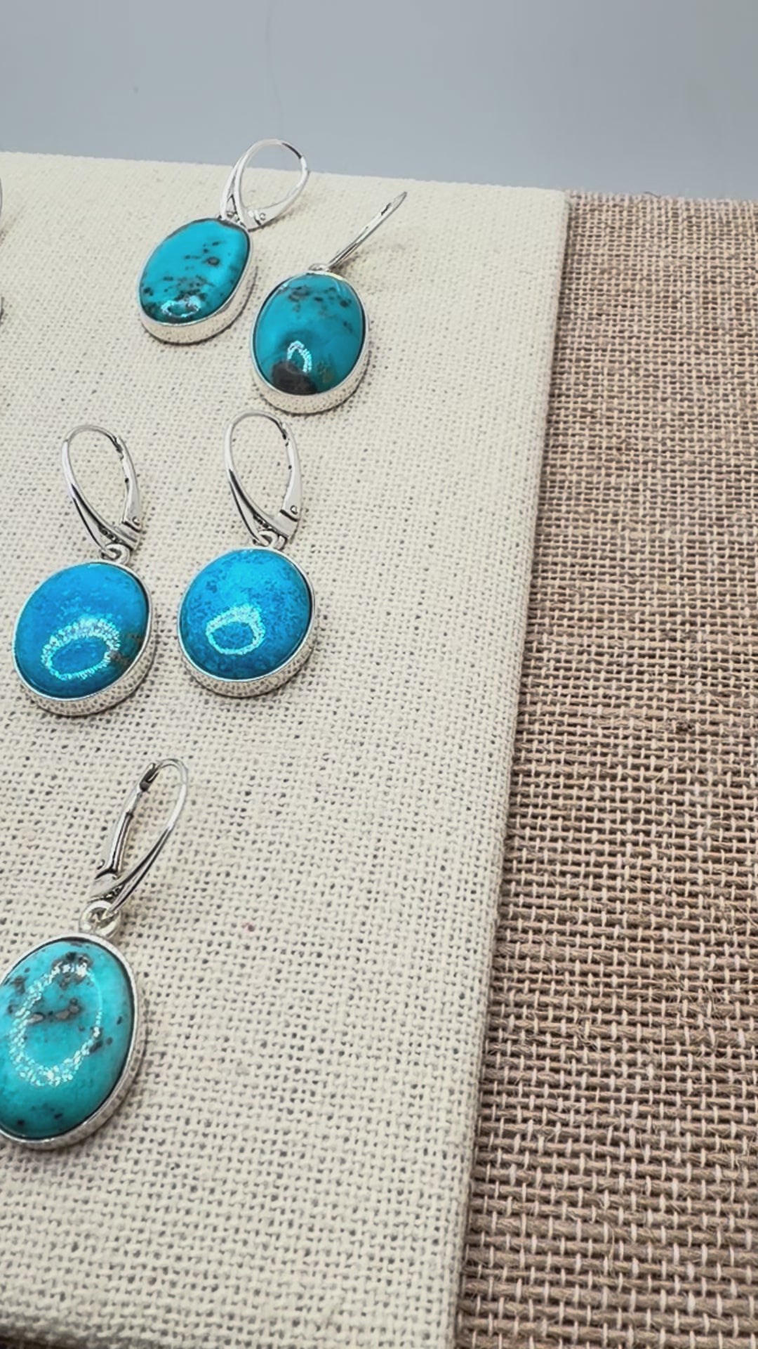 Handmade Sleeping Beauty Turquoise Drop Earrings | Sterling Silver | Made in Poland