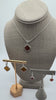 Handmade in Poland Sterling Silver & Genuine Baltic Amber Clover Necklace & Earrings Set