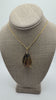 14 Karat Gold and Genuine Etched Baltic Amber Pendant – Optional 14K Gold Curb Chain
