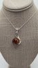 Sterling Silver Swirl Honey Baltic Amber Pendant Necklace – Genuine Baltic Amber Jewelry